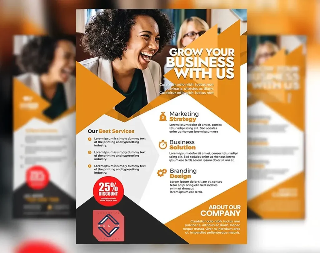 Pliant promoțional tipărit profesional – design modern și layout clar